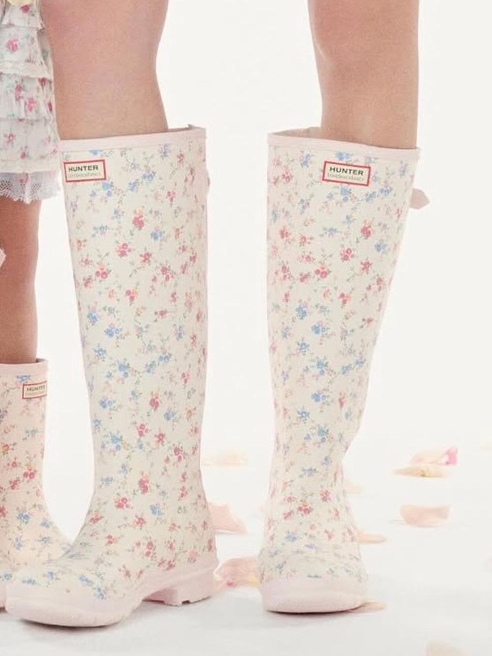 ✨🎀Loveshackfancy X Hunter Floral Tall Pink Rain Boots